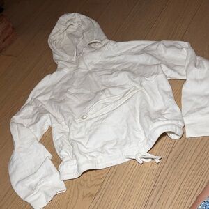 White Hooded Pullover Hoodie